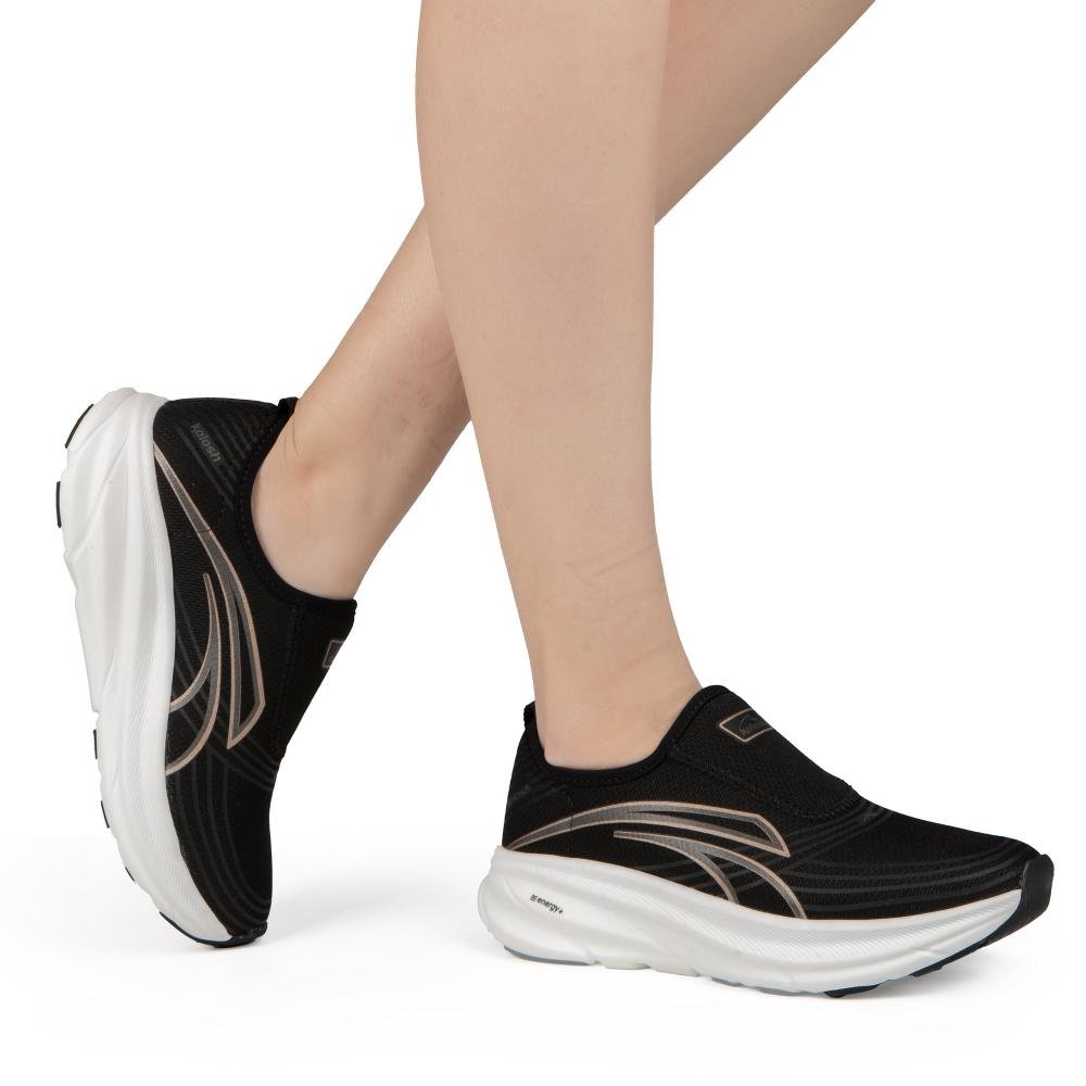 Tênis Kolosh Esportivo Slip On Feminino E0356 Preto 2