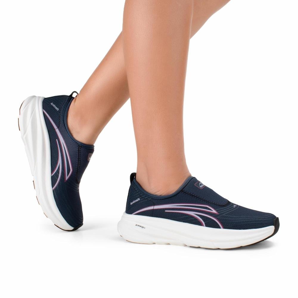 Tênis Kolosh Esportivo Slip On Feminino E0356 Azul Marinho 2