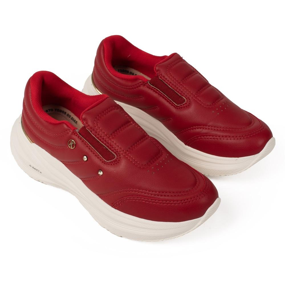 Tênis Kolosh Esportivo Slip On Feminino E0784 Vermelho 5