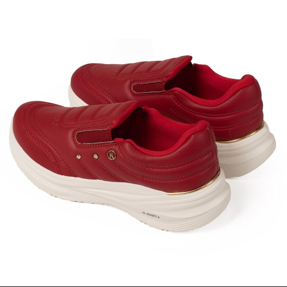 Tênis Kolosh Esportivo Slip On Feminino E0784 Vermelho 6