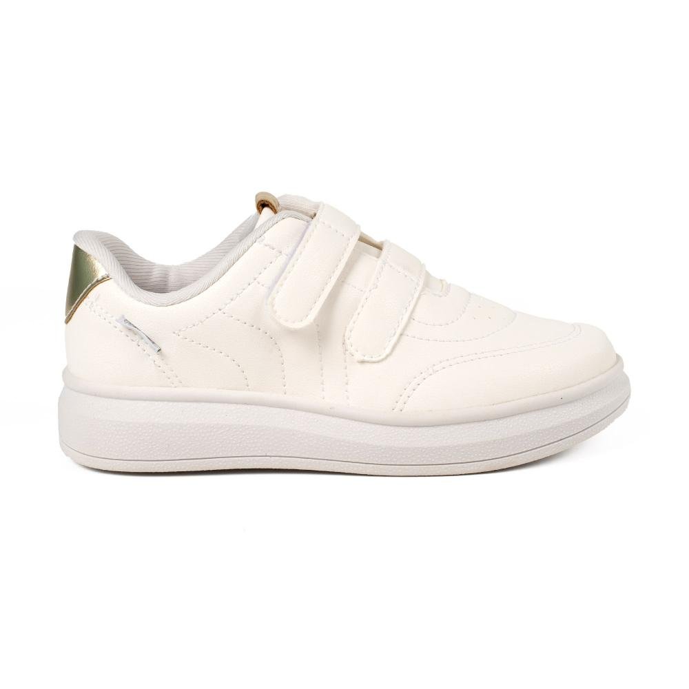 Tênis Pink Cats Infantil de Calce Fácil V5005 Branco 2