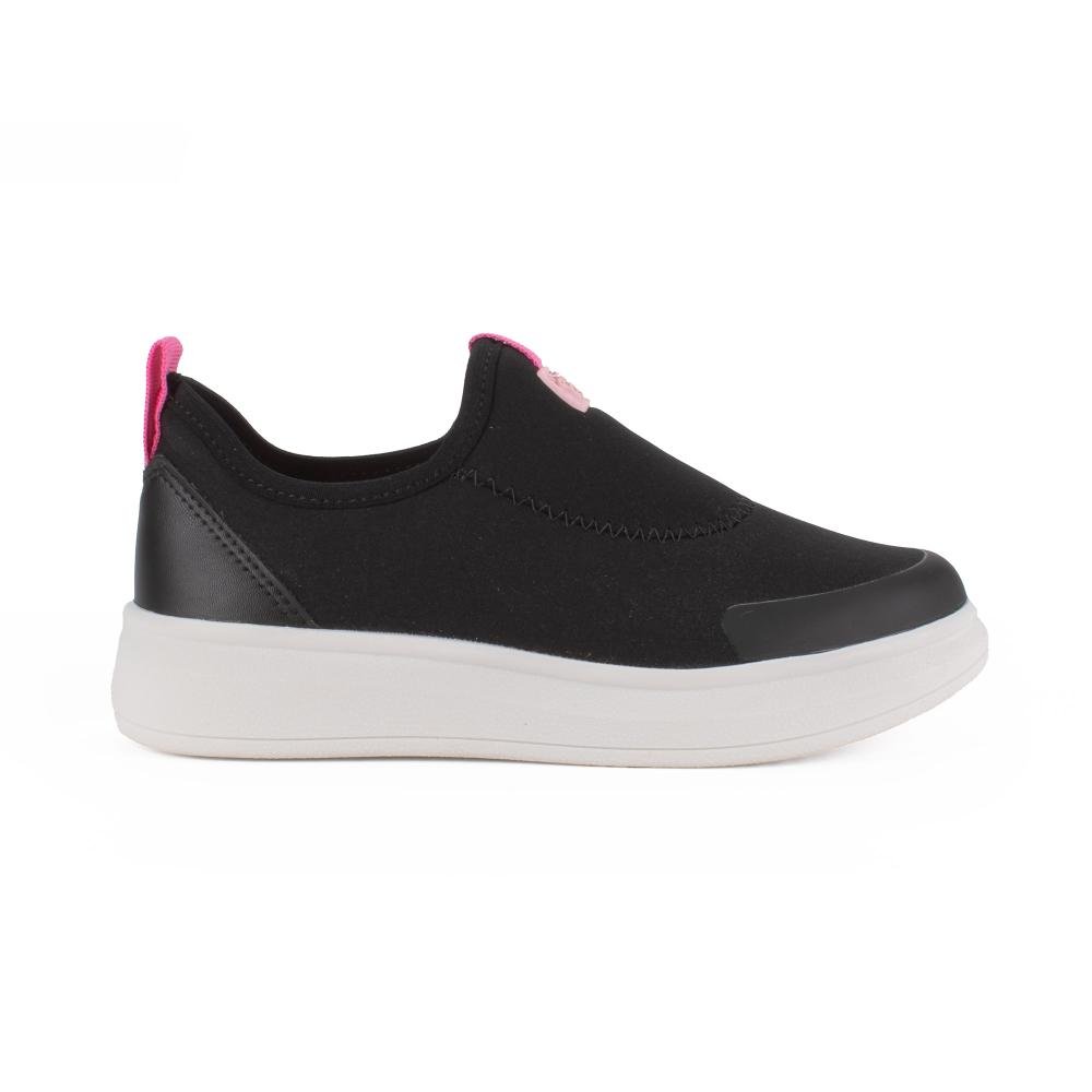 Tênis Pink Cats Infantil Slip On V5008 Preto/rosa 2