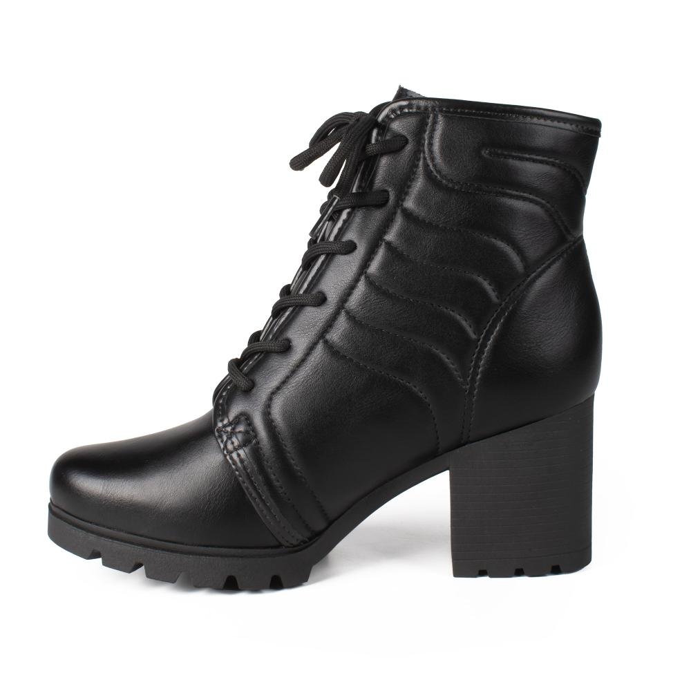 Bota Coturno Dakota de Salto Bloco Feminina D2441 Preto 4