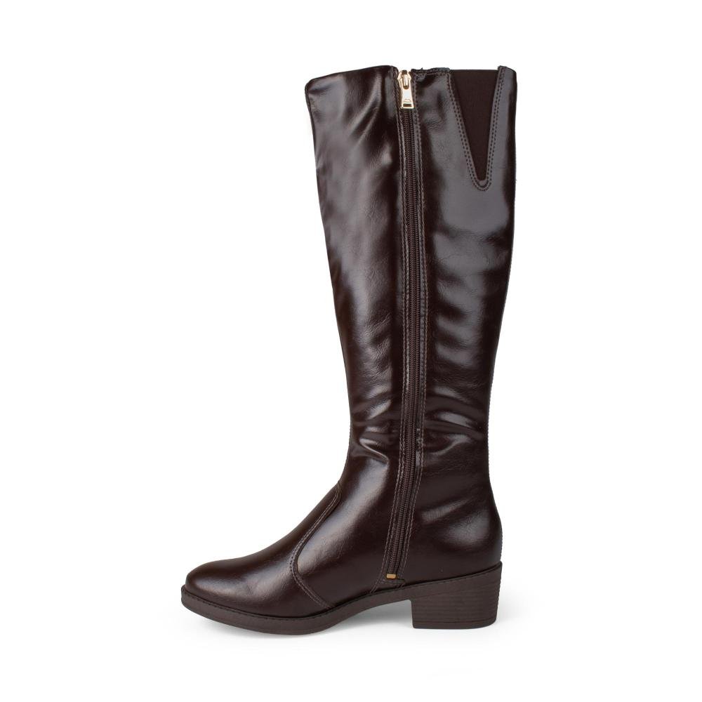 Bota Dakota de Cano Longo Feminina D2891 Café 3