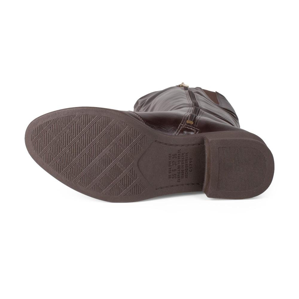 Bota Dakota de Cano Longo Feminina D2891 Café 4