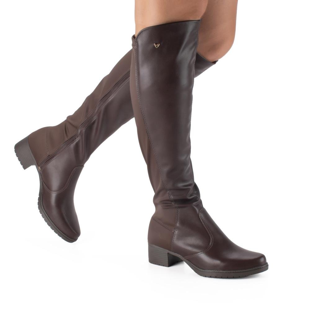 Bota Mississipi de Cano Longo Feminina J0334 Café 2
