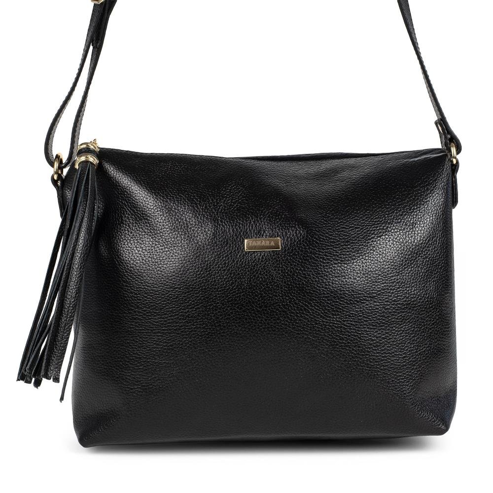 Bolsa Tanara Transversal Feminina TB1751 Preto 5