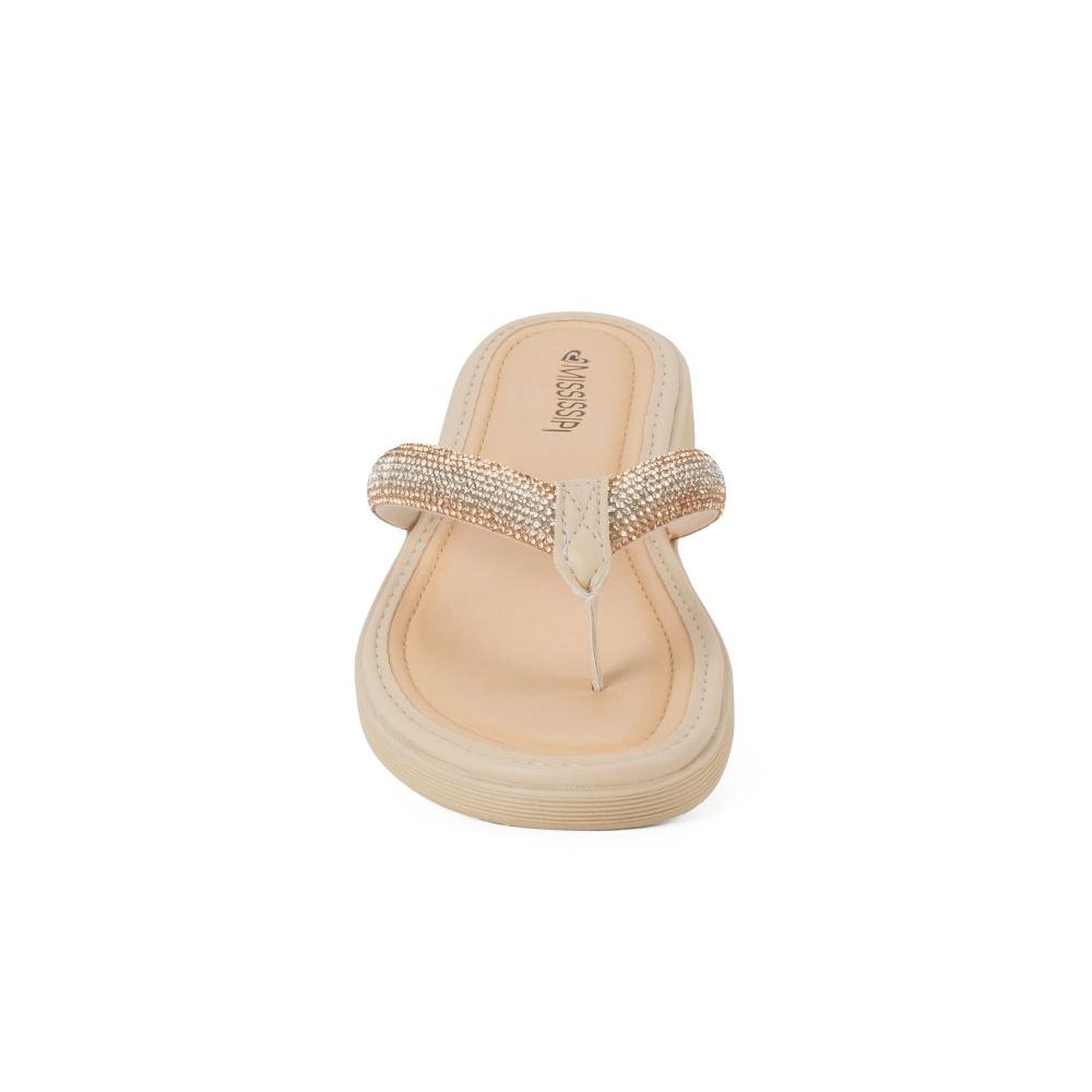Chinelo Mississipi Feminina J0951 Bege 6