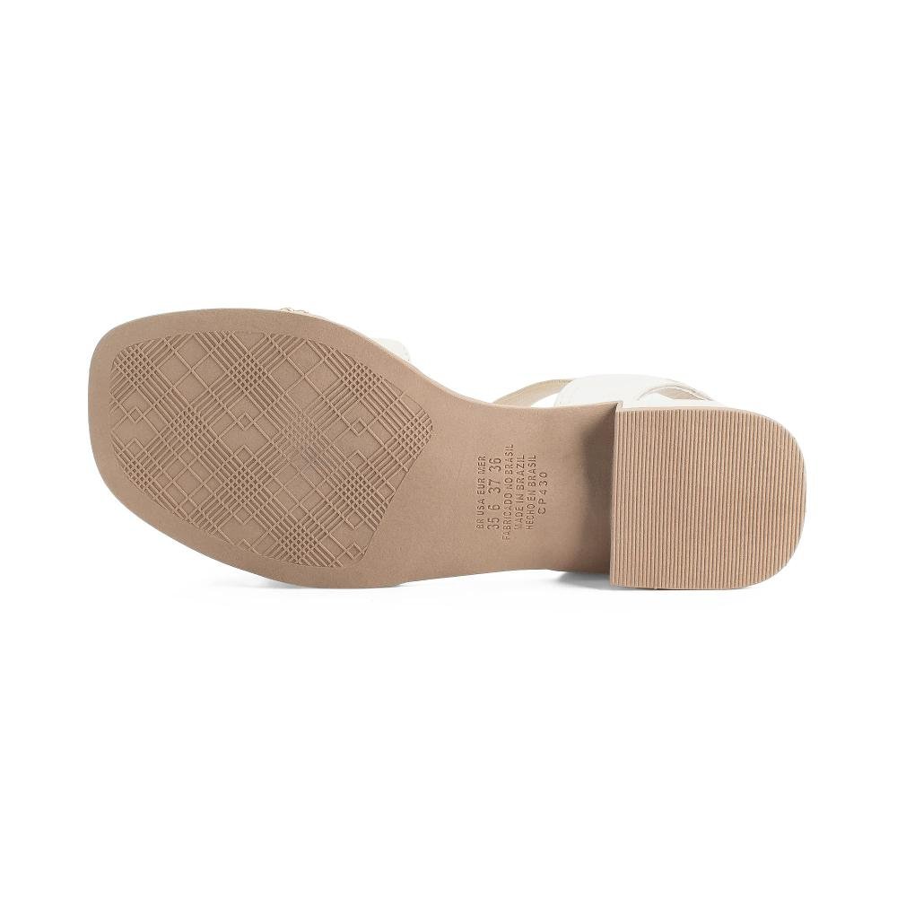 Sandália Campesí de Salto Baixo Feminina CP492 Off White 6