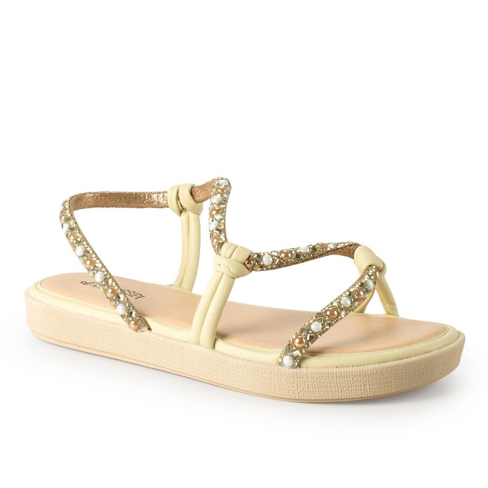 Sandália Mississipi Flatform Feminina J0622 Amarelo 1