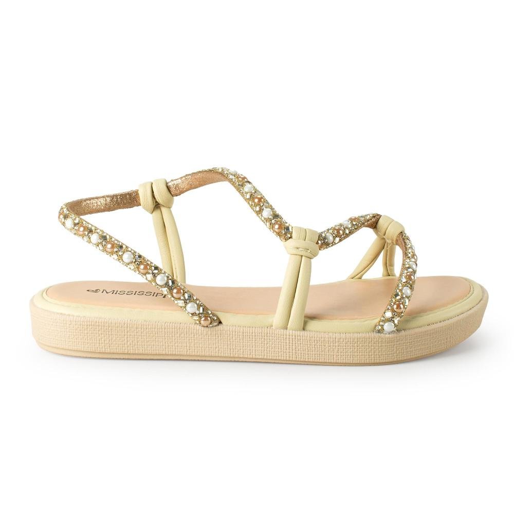 Sandália Mississipi Flatform Feminina J0622 Amarelo 3