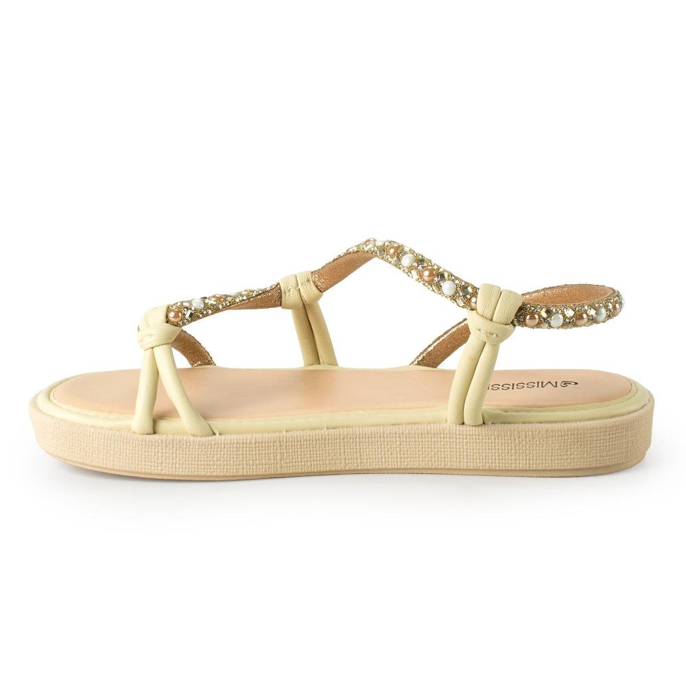 Sandália Mississipi Flatform Feminina J0622 Amarelo 4