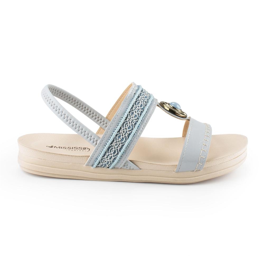 Sandália Mississipi Flatform Feminina J0172 Azul 3
