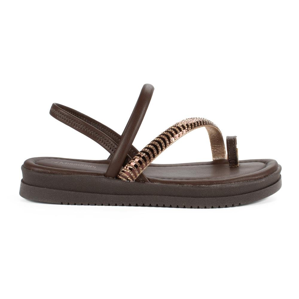 Sandália Mississipi Flatform Feminina MF442 Café 3