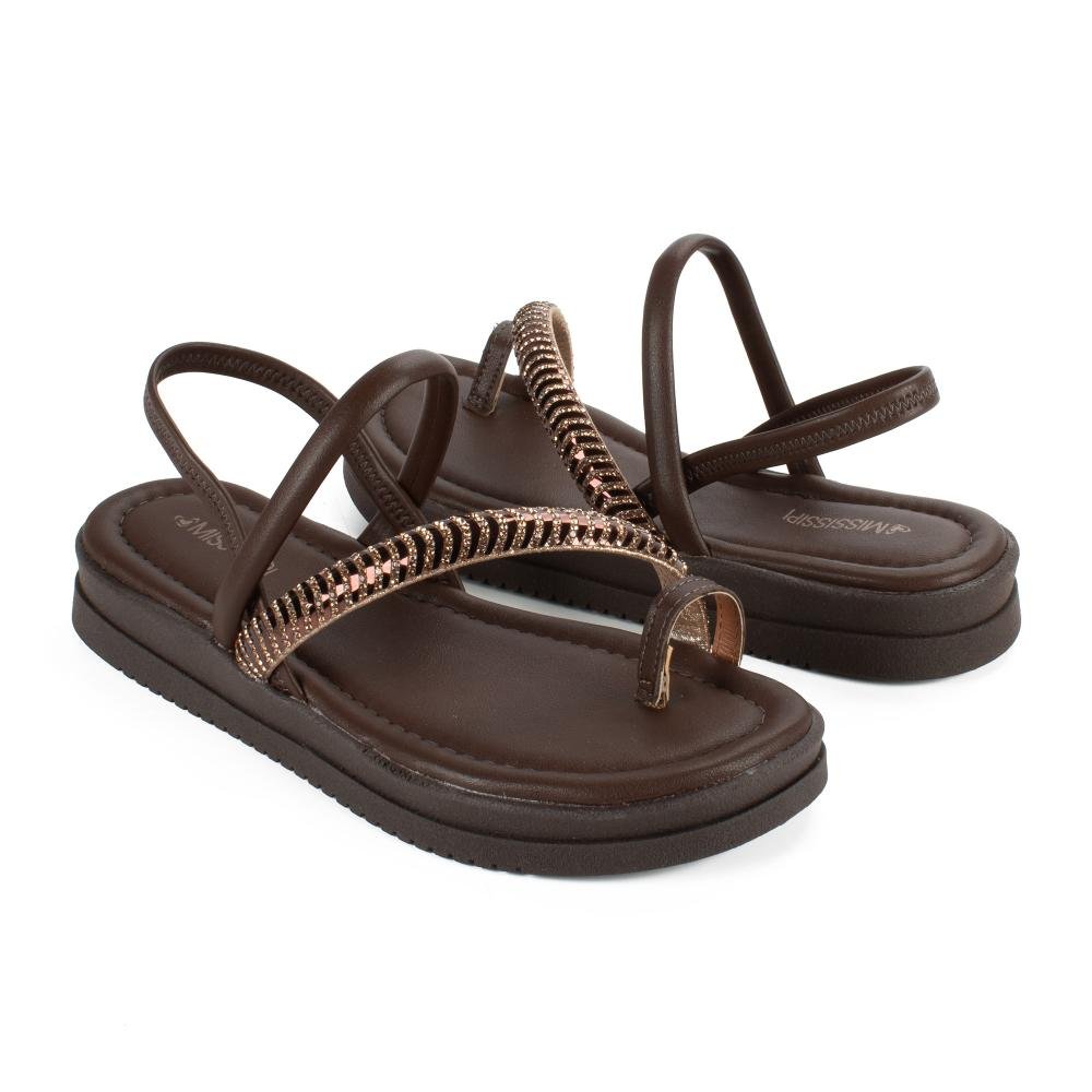 Sandália Mississipi Flatform Feminina MF442 Café 6