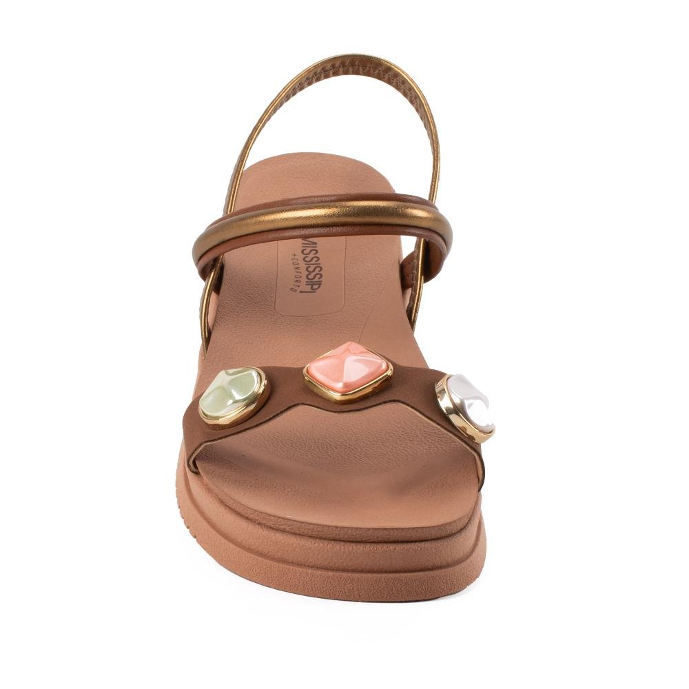 Sandália Mississipi Flatform Feminina MF193 Marrom 6