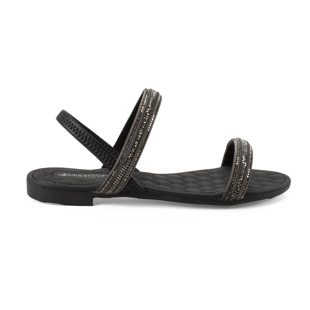 Sandália Mississipi Rasteira Feminina MB284 Preto 3