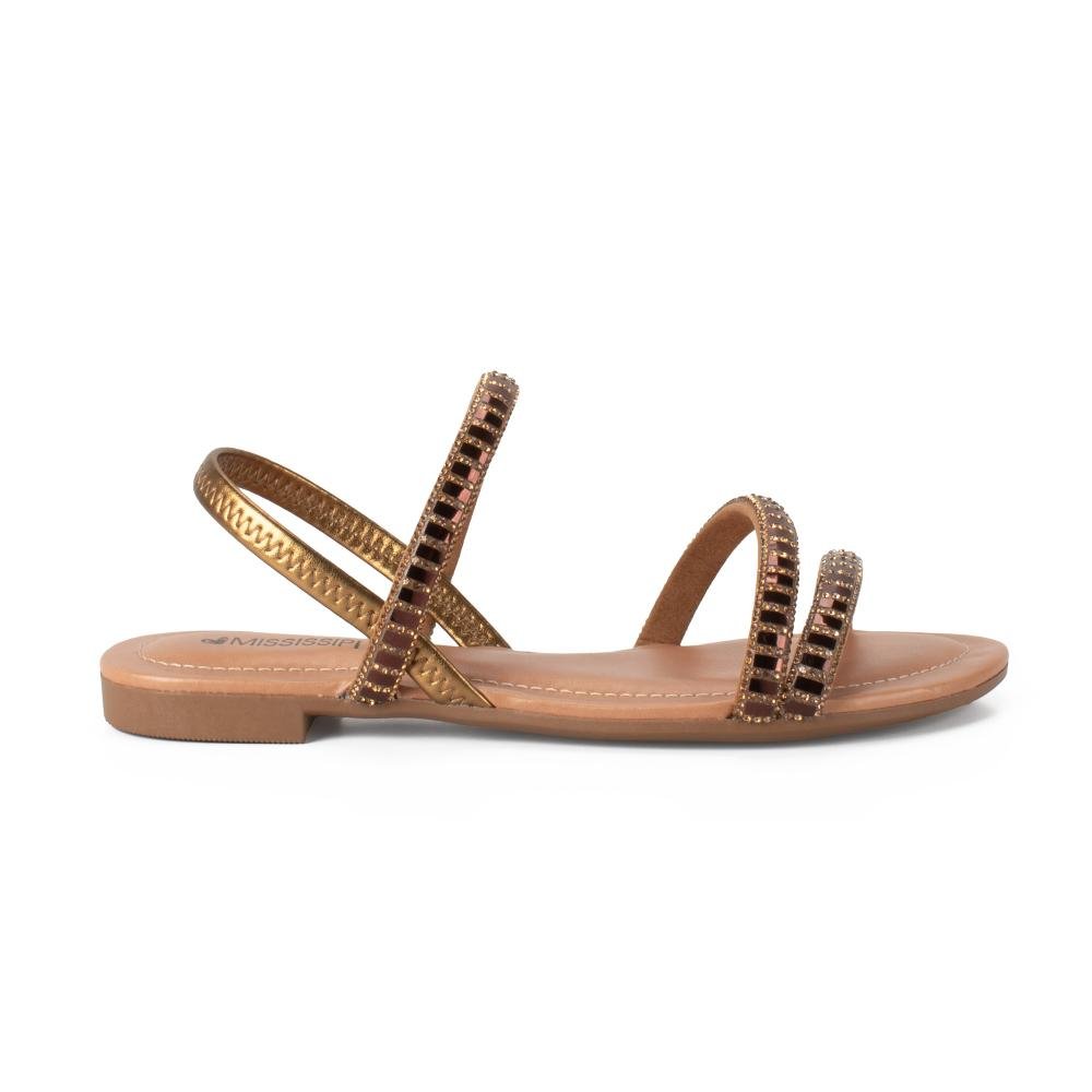 Sandália Mississipi Rasteira Feminina J0961 Bronze 3