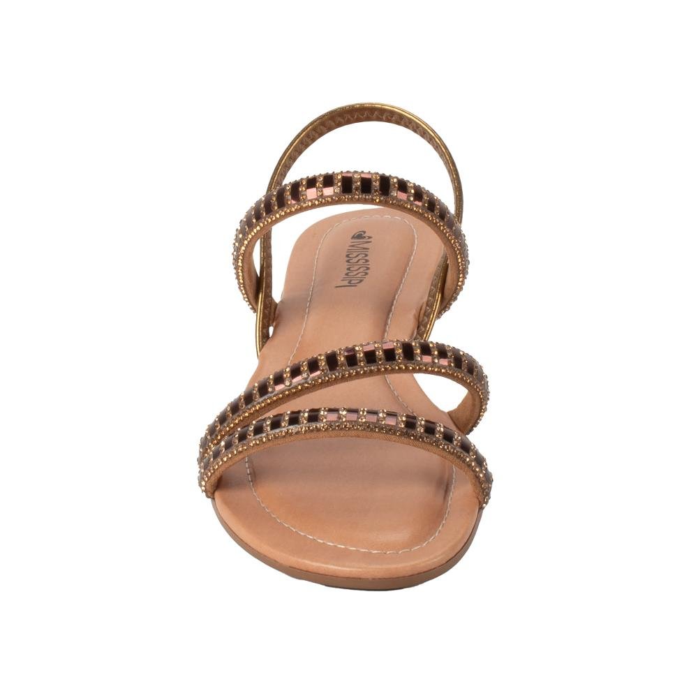 Sandália Mississipi Rasteira Feminina J0961 Bronze 6