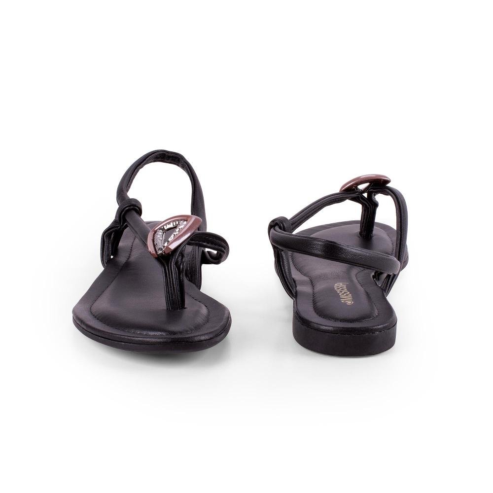 Sandália Mississipi Rasteira Feminina J0271 Preto 6