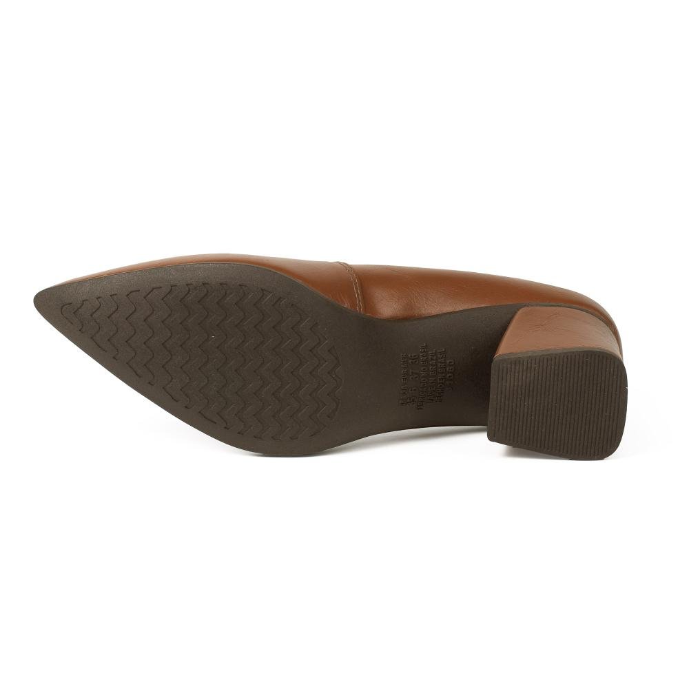 Scarpin Mississipi de Salto Bloco Feminino J1941 Marrom 5