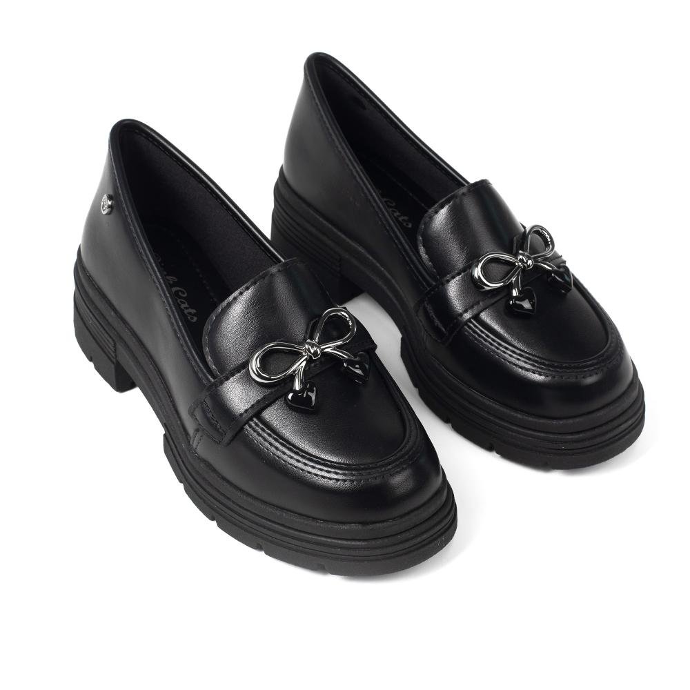 Sapato Pink Cats Infantil Loafer V6622 Preto 5
