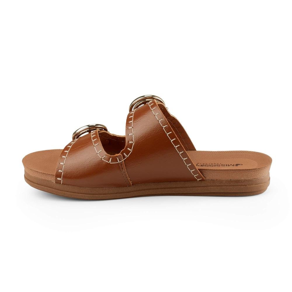 Slide Mississipi Flatform Feminino J0171 Caramelo 4