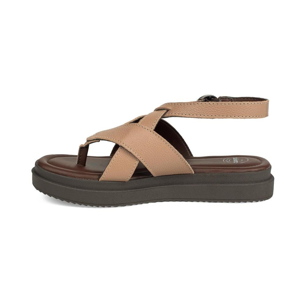 Sandália Dakota Flatform Em Couro Feminina DB171 Bege 4