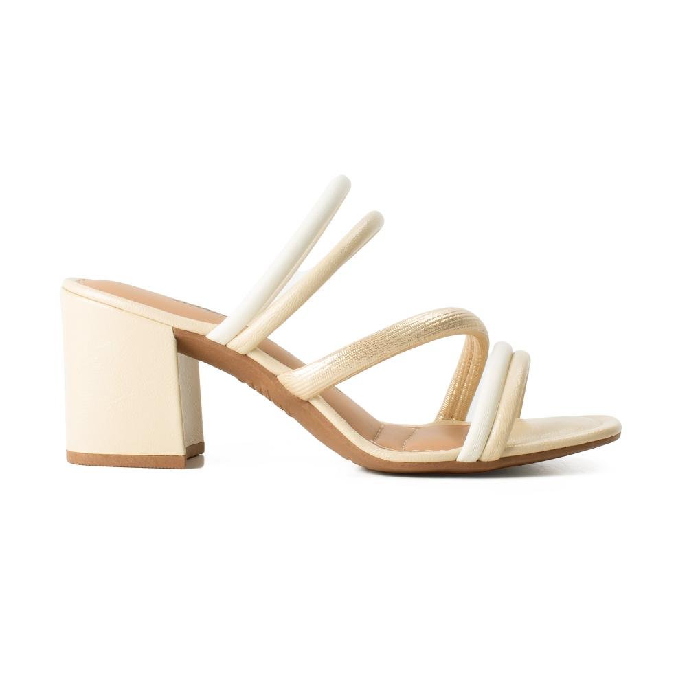 Tamanco Dakota de Salto Bloco Feminino Y9963 Off White 3