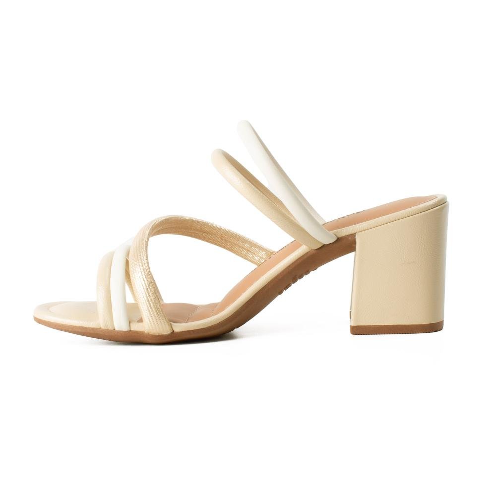 Tamanco Dakota de Salto Bloco Feminino Y9963 Off White 4