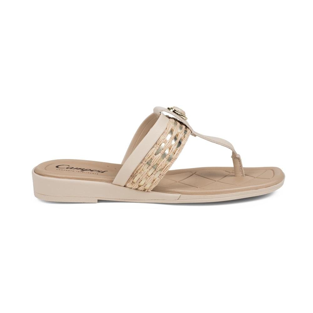 Chinelo Campesí Anabela Feminina CP236 Off White 3
