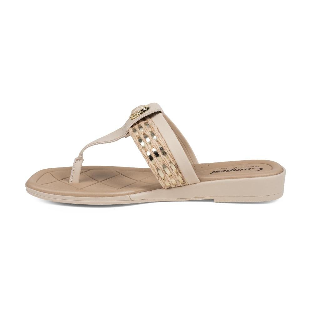 Chinelo Campesí Anabela Feminina CP236 Off White 4