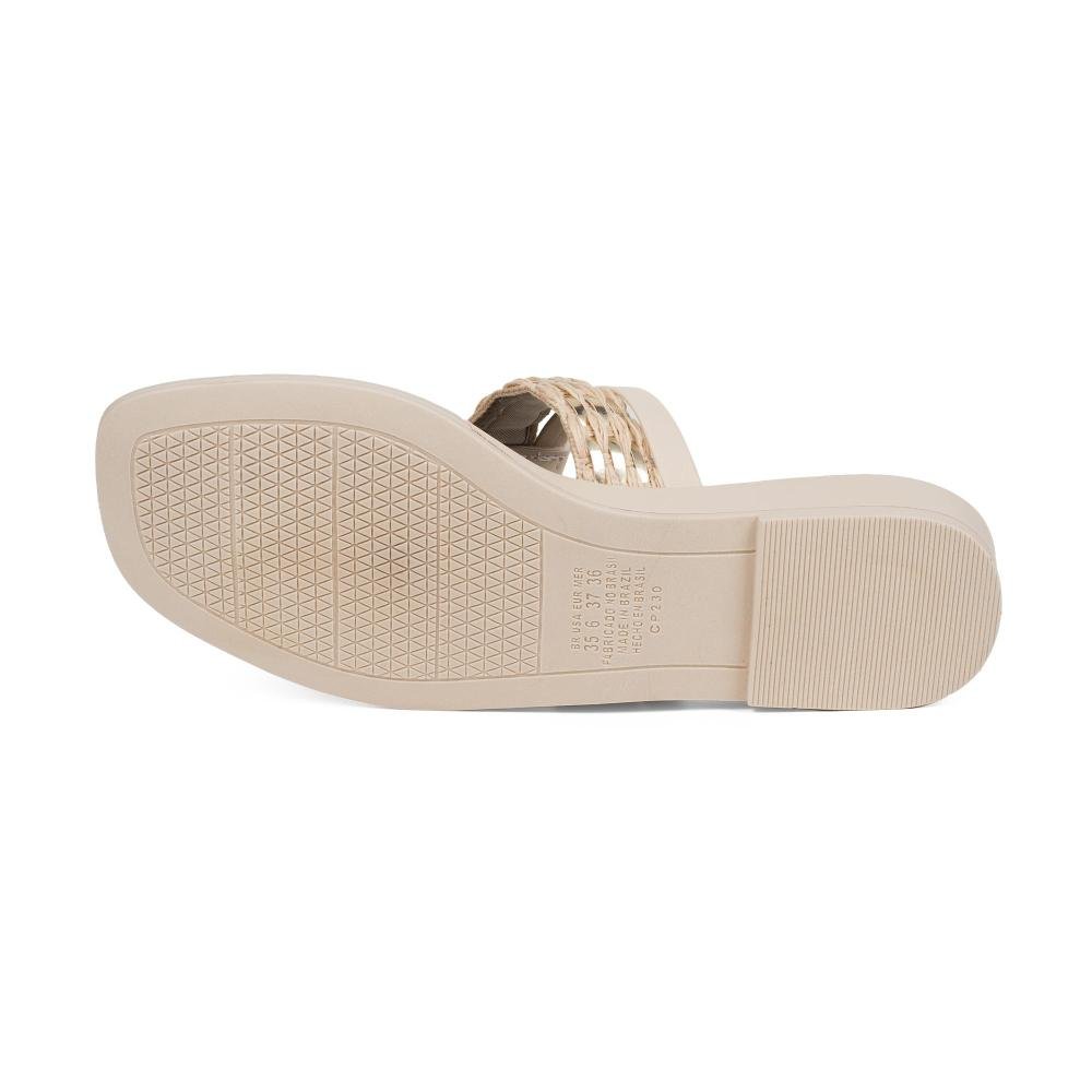 Chinelo Campesí Anabela Feminina CP236 Off White 5
