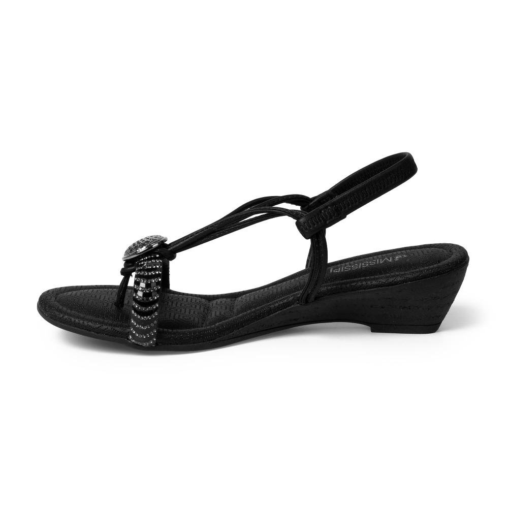 Sandália Mississipi Anabela Feminina MF792 Preto 4