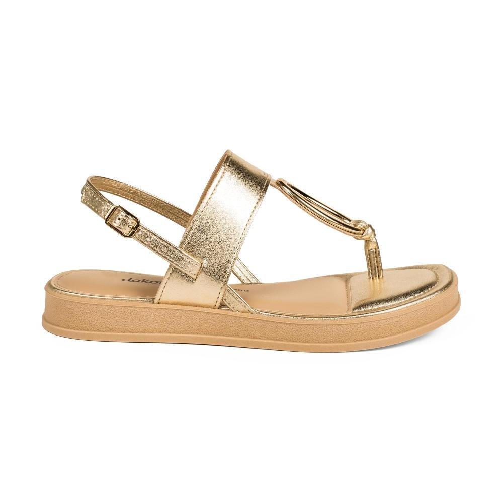 Sandália Dakota Flatform Metalizada Feminina DB121