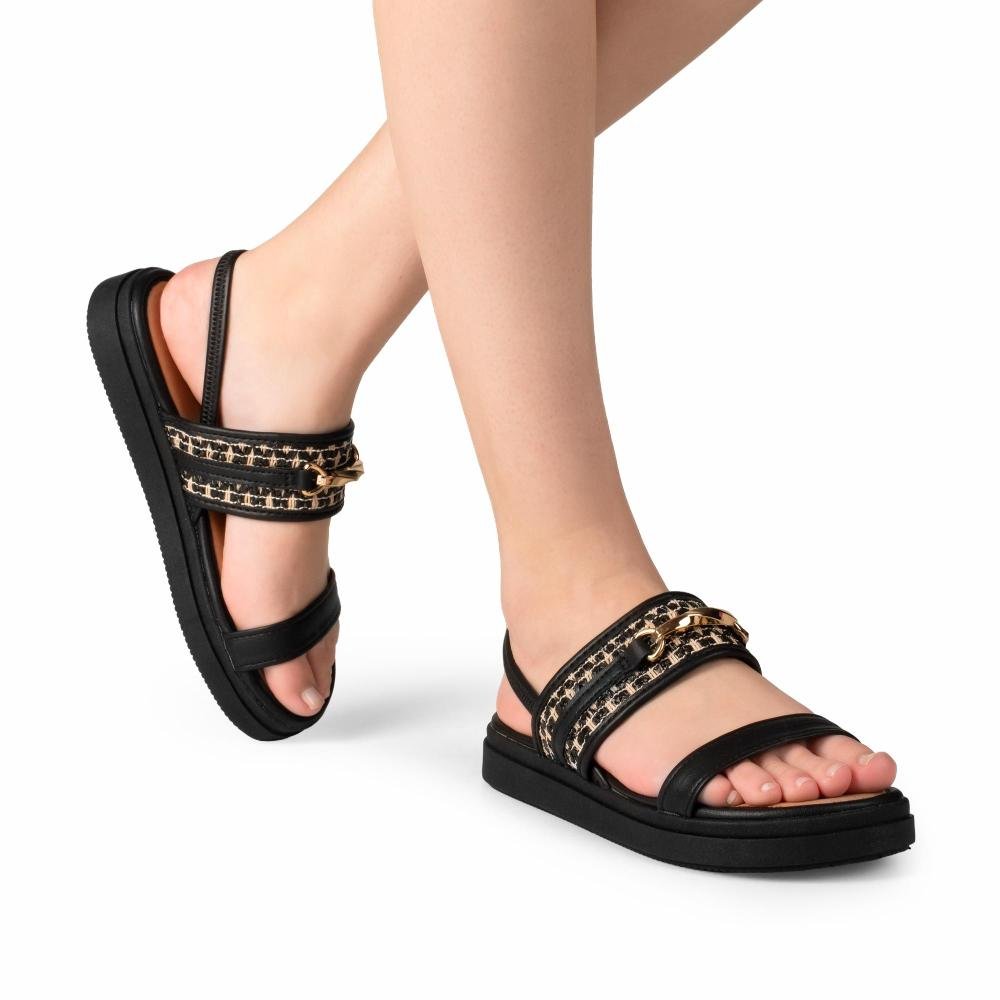 Sandália Mississipi Flatform Feminina MF432 Preto 2