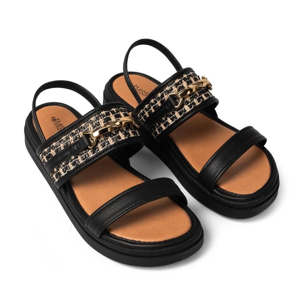 Sandália Mississipi Flatform Feminina MF432 Preto 6