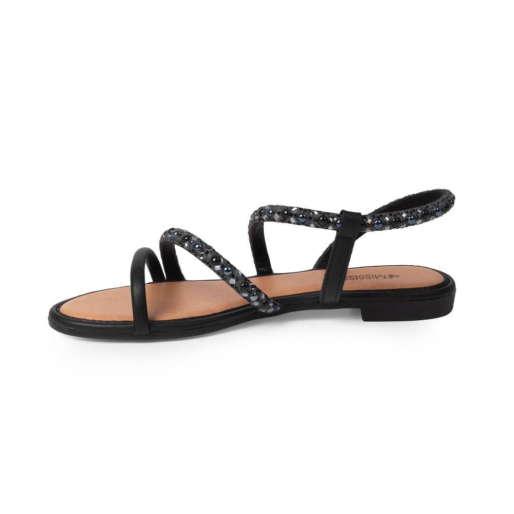 Sandália Mississipi Rasteira Feminina J0611 Preto 4