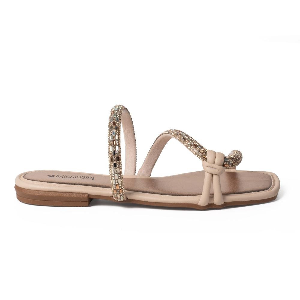 Slide Mississipi Com Brilhos Feminino ME991 Bege 3