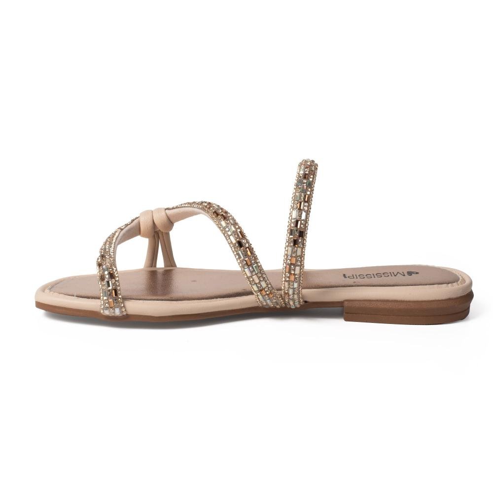Slide Mississipi Com Brilhos Feminino ME991 Bege 4