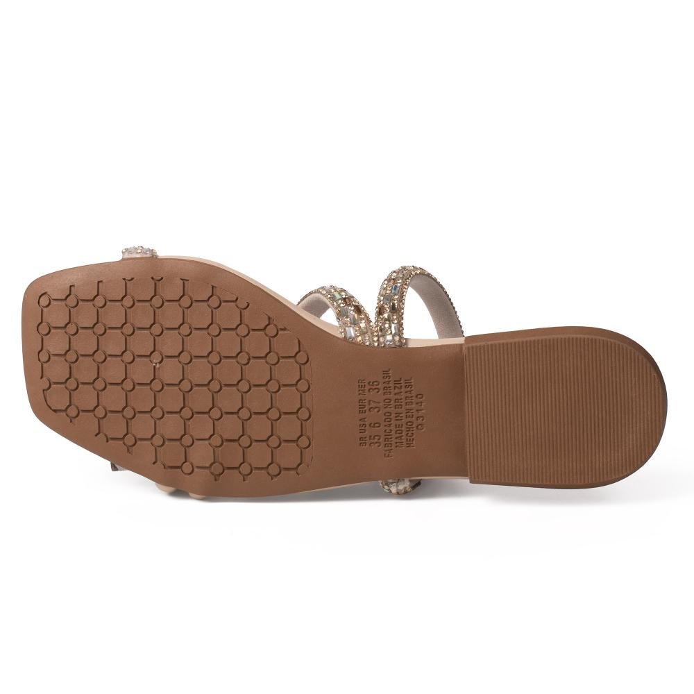 Slide Mississipi Com Brilhos Feminino ME991 Bege 5