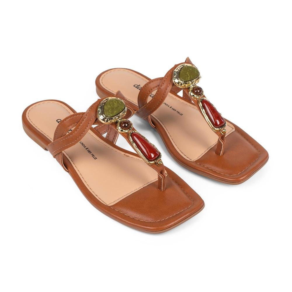 Chinelo Dakota Feminina Y9618 Caramelo 6