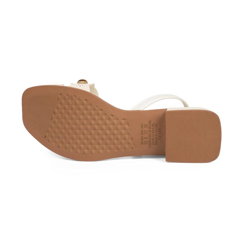 Sandália Dakota de Salto Bloco Feminina DB615 Off White 5
