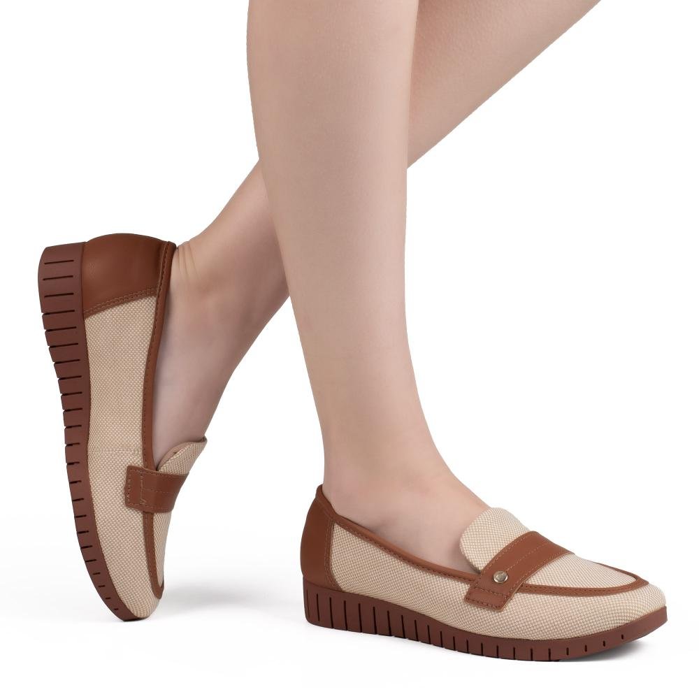 Sapato Campesí Loafer Feminino CP215 Bege 3