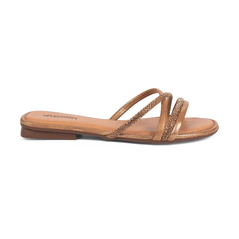 Slide Mississipi Com Brilhos Feminino J2783 Bronze 3