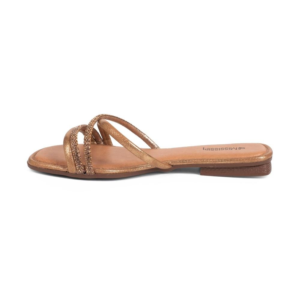 Slide Mississipi Com Brilhos Feminino J2783 Bronze 4