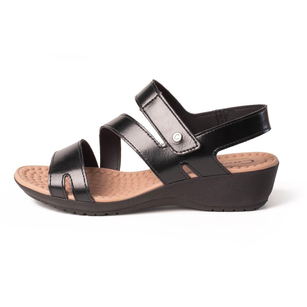Sandália Campesí Anabela Feminina CP823E Preto 4