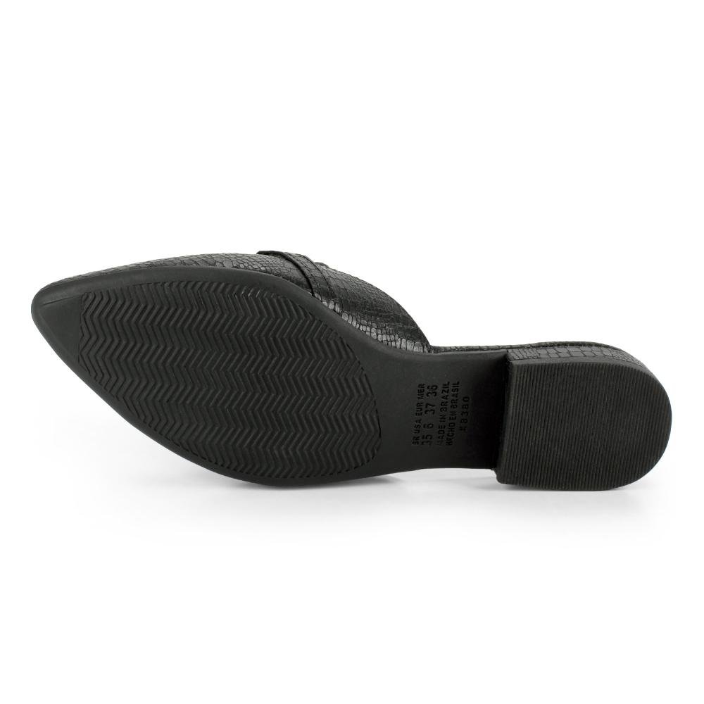 Mule Mississipi de Salto Baixo Feminino J1772 Preto 5