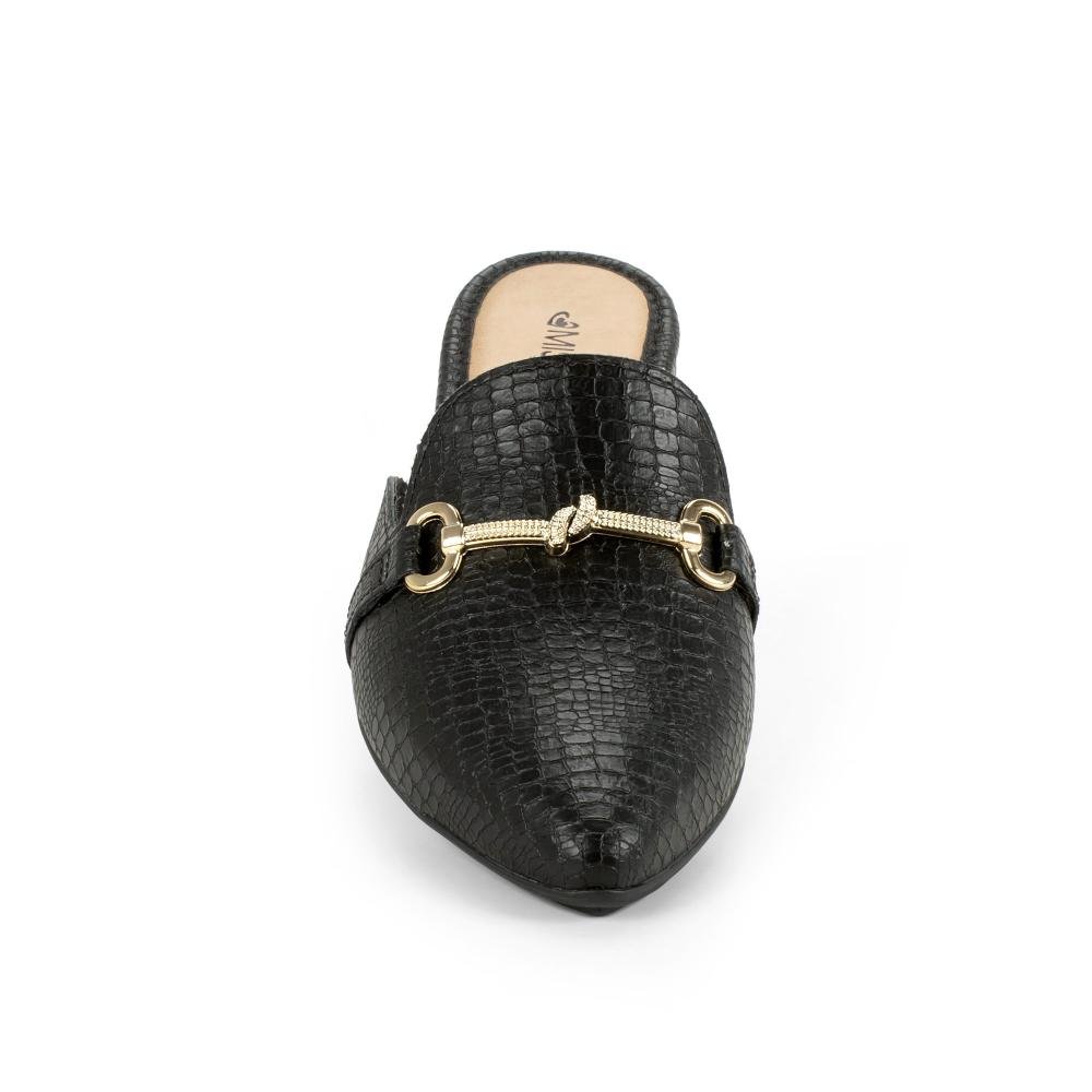 Mule Mississipi de Salto Baixo Feminino J1772 Preto 6