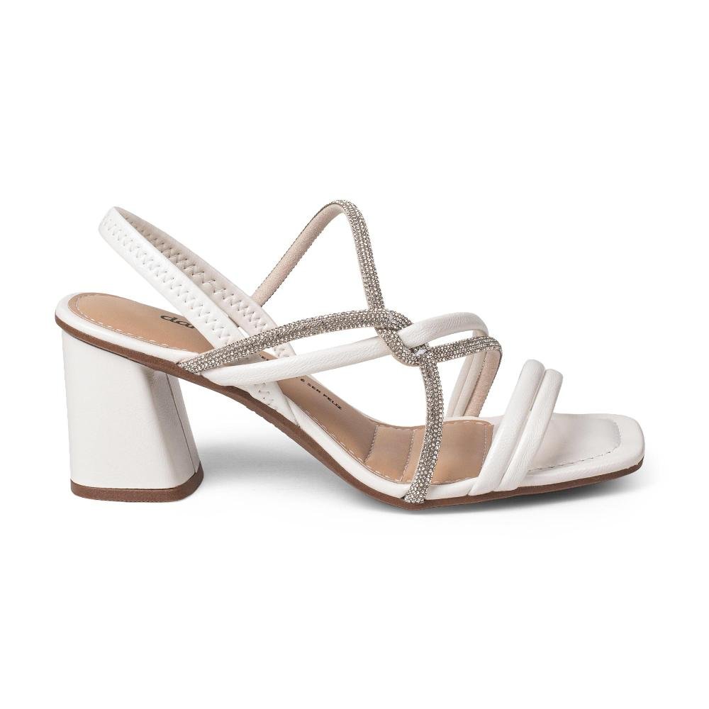 Sandália Dakota de Salto Bloco Feminina DC132 Branco 3